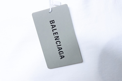 Balenciaga Chest Badge Embroidered T-Shirt White