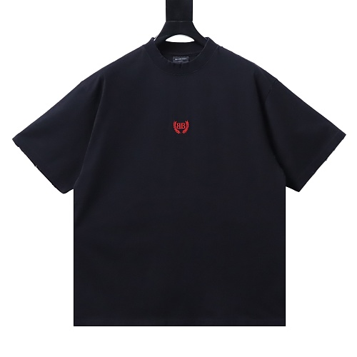 Balenciaga Wheat Ear & Grain Agency Small Embroidery T-Shirt Black