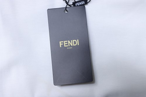 Fendi Yellow-Eyed & Red-Letter Print T-Shirt White