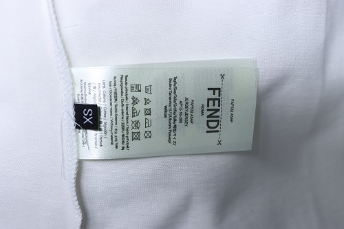 Fendi Yellow-Eyed & Red-Letter Print T-Shirt White