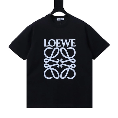 Loewe Four-leaf Clover Print T-Shirt Black 01