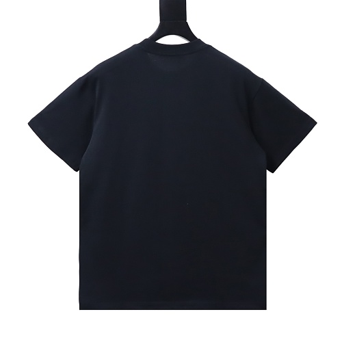 Moncler Ink-Style Mountain Print T-Shirt Black