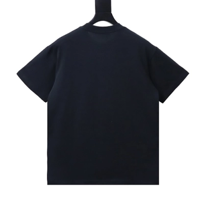 Moncler Ink-Style Mountain Print T-Shirt Black 02