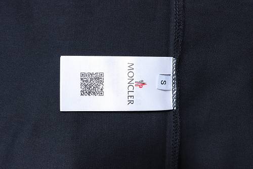 Moncler Ink-Style Mountain Print T-Shirt Black