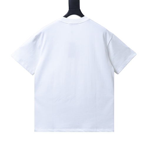 Moncler Ink-Style Mountain Print T-Shirt White