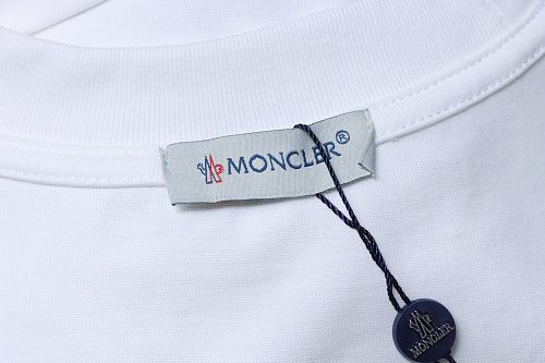 Moncler Ink-Style Mountain Print T-Shirt White
