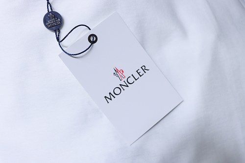 Moncler Ink-Style Mountain Print T-Shirt White