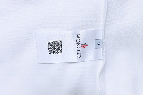 Moncler Ink-Style Mountain Print T-Shirt White