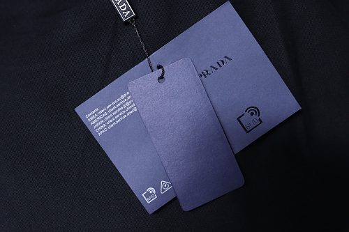 Prada Genuine Leather Black Pocket T-shirt Black