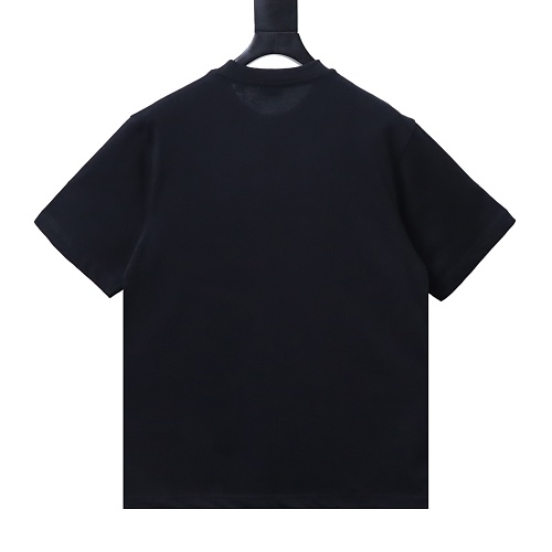 Prada Painted Logo Print T-shirt Black