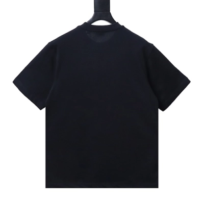 Prada Painted Logo Print T-shirt Black 02