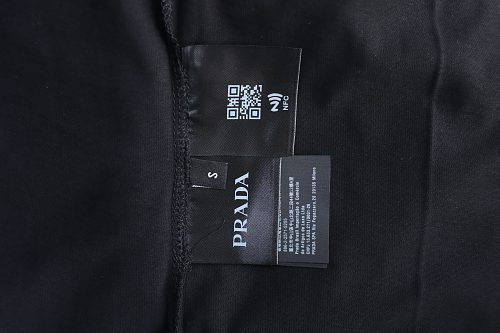Prada Painted Logo Print T-shirt Black