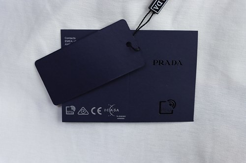 Prada Painted Logo Print T-shirt White