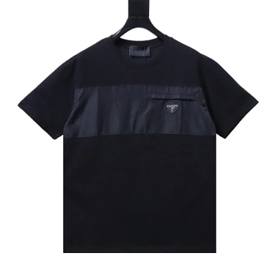 Prada Patch Pocket T-shirt Black 01