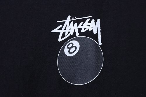 Stussy 8-Ball Billiards Graphic T-Shirt Black