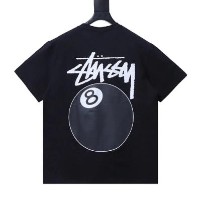 Stussy 8-Ball Billiards Graphic T-Shirt Black 01