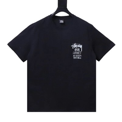 Stussy Cylindrical Logo Print T-Shirt Black 02