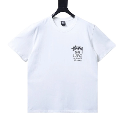 Stussy Cylindrical Logo Print T-Shirt White 02