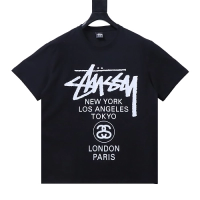 Stussy World Tour Graphic T-Shirt Black 01