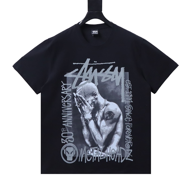 Stussy x Metalheadz Collaborative Character Print T-Shirt Black