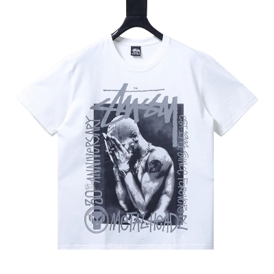 Stussy x Metalheadz Collaborative Character Print T-Shirt White 01