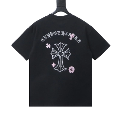 Chrome Hearts Sanskrit Cross Embroidered T-Shirt Black 01