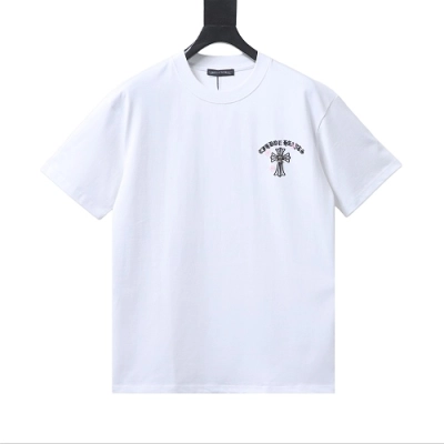 Chrome Hearts Sanskrit Cross Embroidered T-Shirt White 02