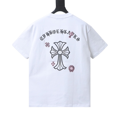 Chrome Hearts Sanskrit Cross Embroidered T-Shirt White