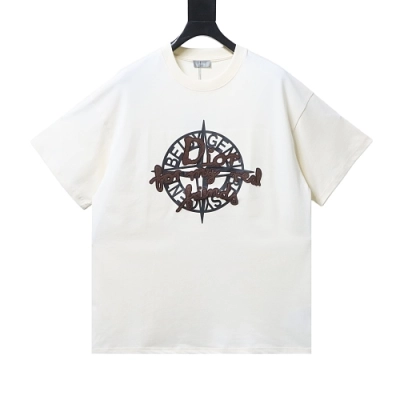 Dior Compass Print T-Shirt Apricot 01