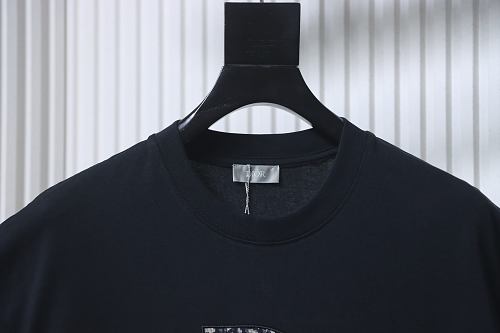 Dior Monogram Appliqué T-Shirt Black