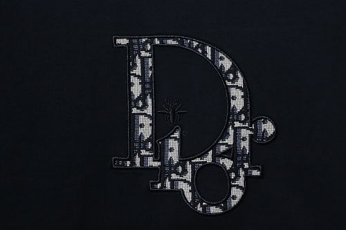 Dior Monogram Appliqué T-Shirt Black