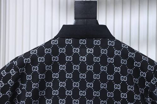 Gucci All-Over Print Short Sleeve Polo Shirt Black Gray