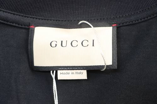 Gucci Black and White Gradient Belt Print T-shirt Black