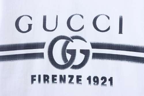 Gucci Black and White Gradient Belt Print T-shirt White