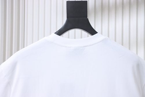 Gucci Black and White Gradient Belt Print T-shirt White