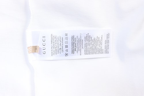 Gucci Black and White Gradient Belt Print T-shirt White