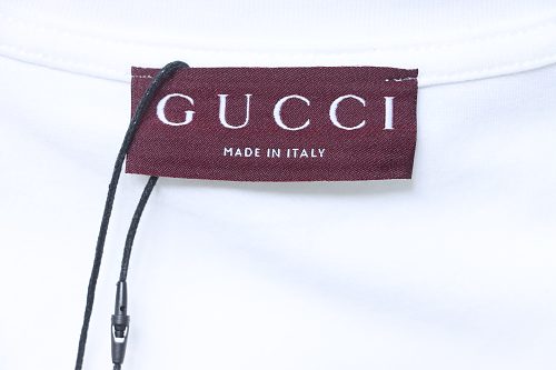 Gucci Interlocking Bridle Motif Letter Embroidery T-shirt White