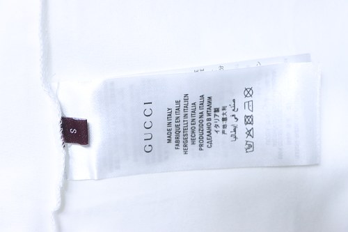 Gucci Interlocking Bridle Motif Letter Embroidery T-shirt White