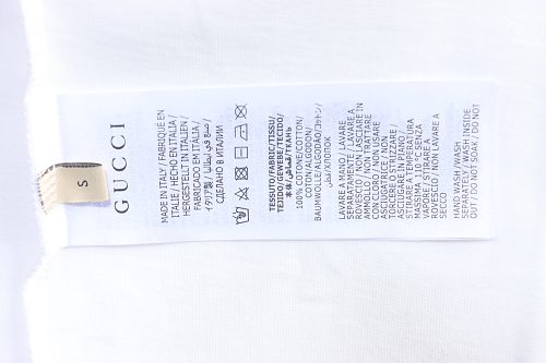 Gucci Red and White Gradient Belt Print T-shirt White
