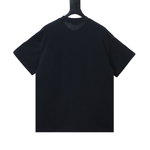 Loewe Line-style Letter Embroidery T-Shirt Black