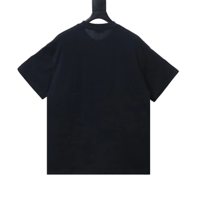 Loewe Line-style Letter Embroidery T-Shirt Black 02