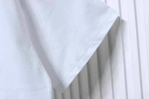 Loewe Line-style Letter Embroidery T-Shirt White