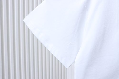 Loewe Line-style Letter Embroidery T-Shirt White