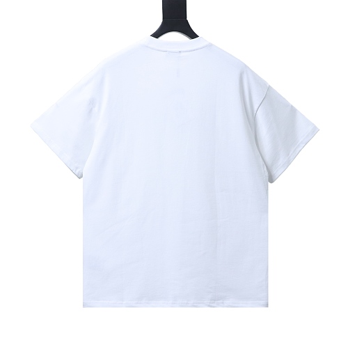 Loewe Line-style Letter Embroidery T-Shirt White