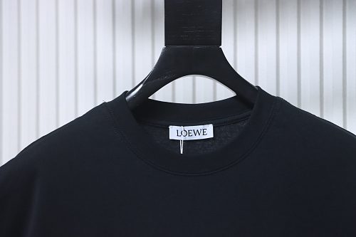 Loewe Rainbow Letter Embroidery T-Shirt Black