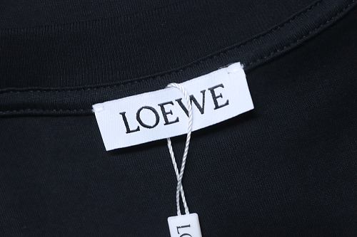 Loewe Rainbow Letter Embroidery T-Shirt Black