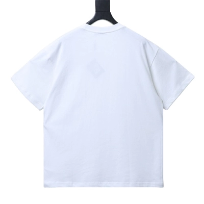 Loewe Rainbow Letter Embroidery T-Shirt White 02