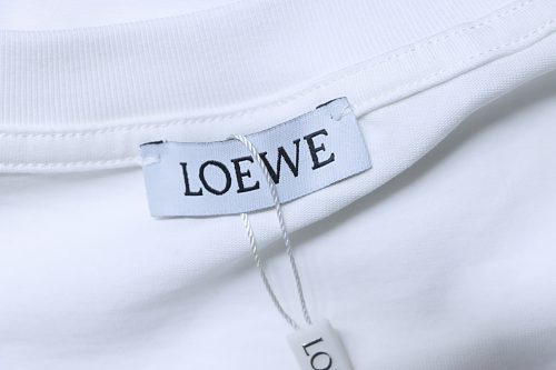 Loewe Rainbow Letter Embroidery T-Shirt White