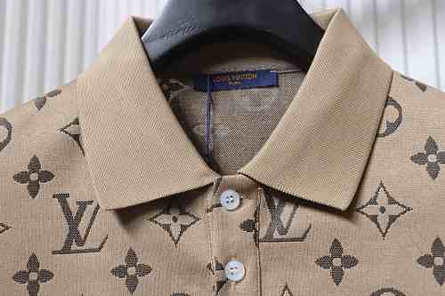 Louis Vuitton All-Over Print Short-Sleeve Shirt Brown