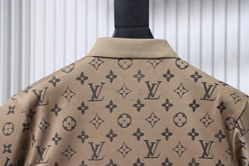 Louis Vuitton All-Over Print Short-Sleeve Shirt Brown